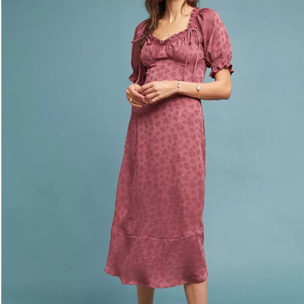 Anthropology Satin Dress